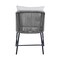 Armen Living Calica Outdoor Patio Dining Chair in Black Metal and Gray Rope 840254332294 - alternate 4